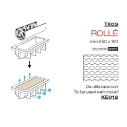 Tapis silicone texturé Rollé