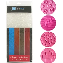 Tapis texture assortis (x4)