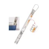 Thermomètre confiseur gaine inox +80 +200°C avec zones couleurs