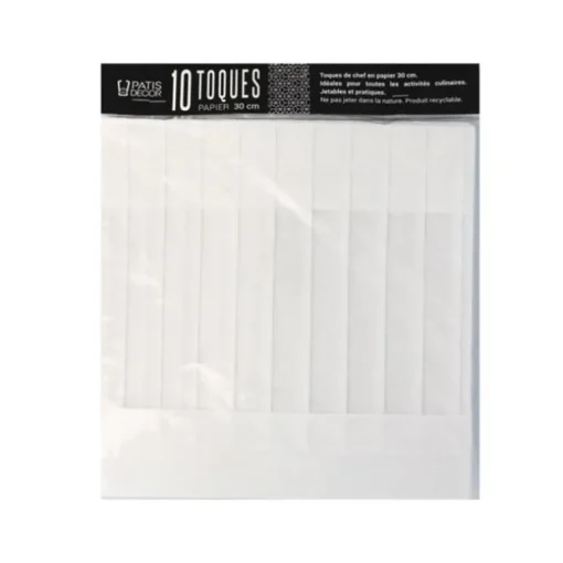 Toque en papier plissé H 30 (x 10)