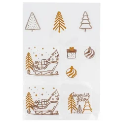 Transfert chocolat thème Noël moderne