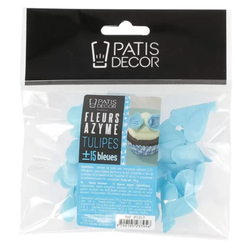Tulipe bleue en azyme (x15)