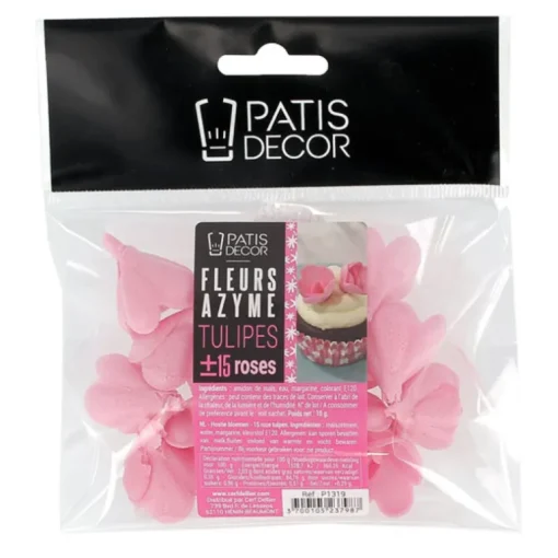 Tulipes roses en azyme (x15)