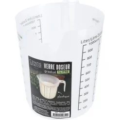 Verre doseur gradué plastique 1 L